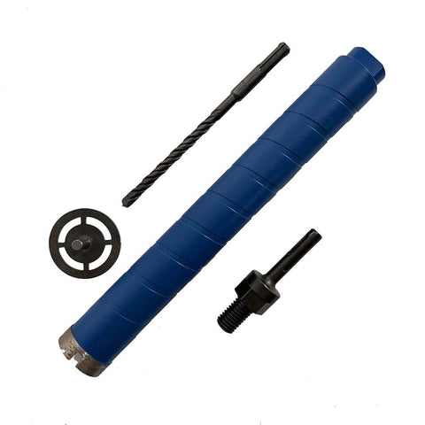 Diamond Dry Core Bit for Brick and Block with SDS Plus Adapter and Pilot Collar, 9.5" Drilling Depth_AMZ