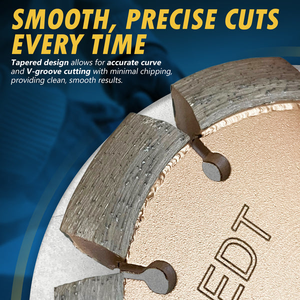 thumbnail image 2 of PT Diamond V-Shaped Crack Chaser Blade 4" – For Concrete, Brick, Pavers, Stone, Asphalt 2 of 6