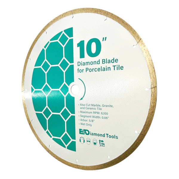 Continuous Rim Saw Blades for Porcelain Tile