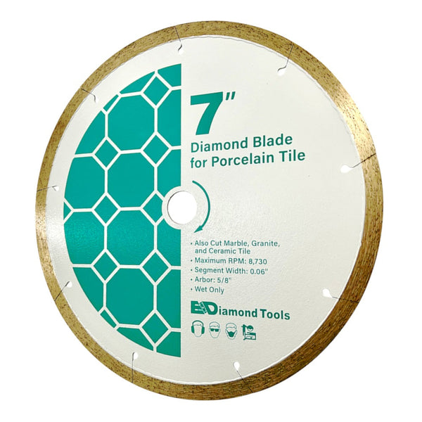 Continuous Rim Saw Blades for Porcelain Tile