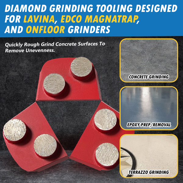 Diamond Grinding Discs for Lavina, Edco Magnatrap, and Onfloor Grinders