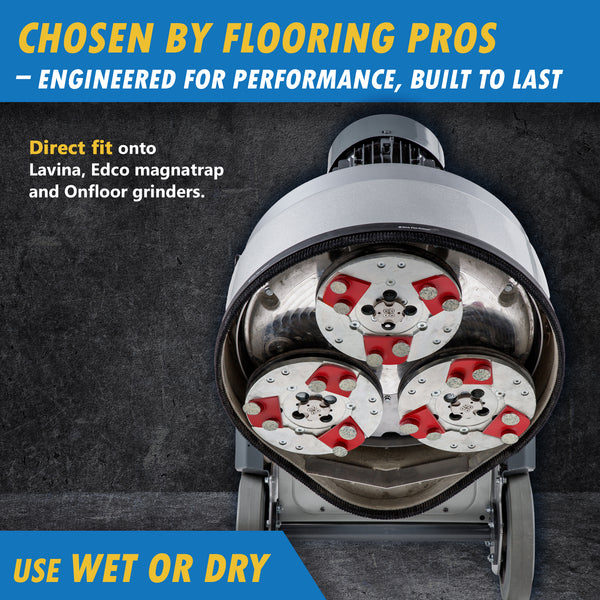 Diamond Grinding Discs for Lavina, Edco Magnatrap, and Onfloor Grinders