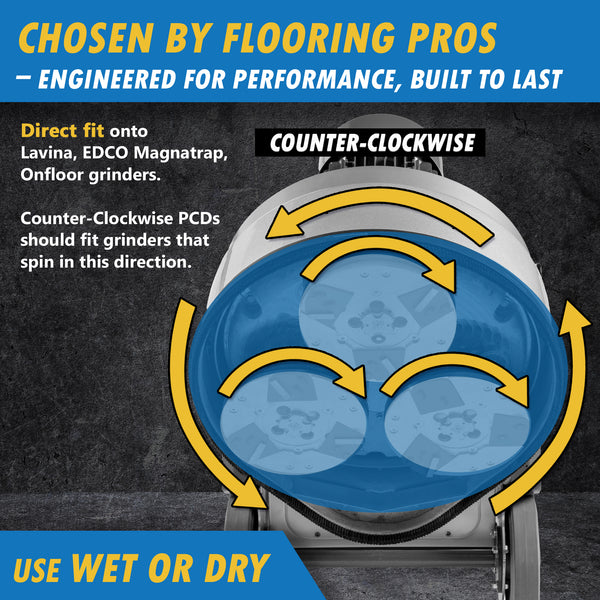 Diamond Grinding Discs for Lavina, Edco Magnatrap, and Onfloor Grinders