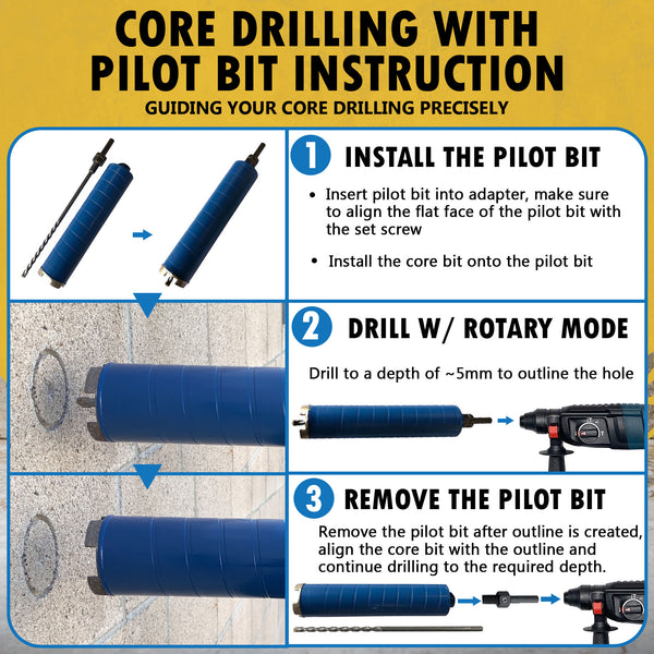 1/2 INCH Shank Pilot Bit  (ADJ14)