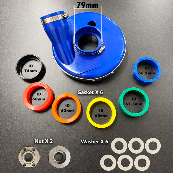 7" Dust Shroud for Non-Threaded Grinding Wheels, with Nuts & Washers