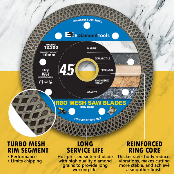 Turbo Mesh Saw Blades for Porcelain and Stone